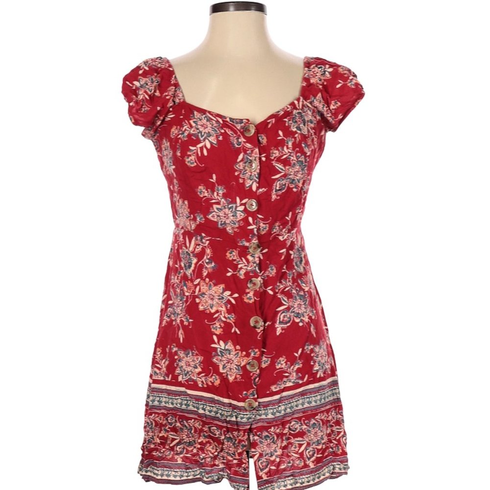 Angie Red Floral Dress